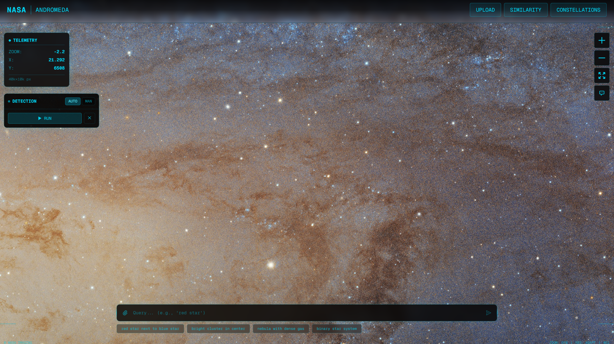 Andromeda galaxy image used by AI i Oli